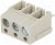 TB-5.0-P-3P1-GY, Зажимная рейка для печатных плат, угловой 90°, 5мм, на PCB, 16А TB-5.0-P-3P1-GY, Зажимная рейка для печатных плат, угловой 90°, 5мм, на PCB, 16А
