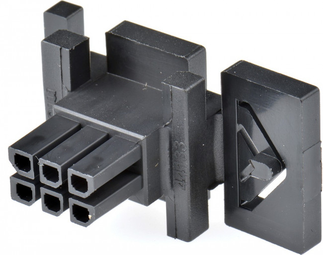 44133-0600, Headers &amp; Wire Housings BMI RECPT DUAL 6P panel mount