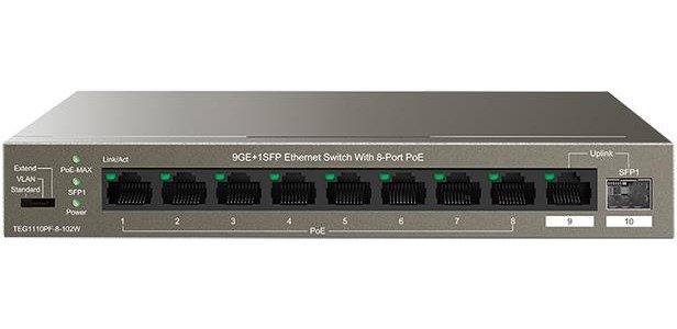 Коммутатор (свитч) Tenda TEG1110PF-8-102W