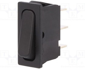 1833.3302, Rocker Switch, 10 A, 1CO, 250V, ON-ON, IP40, Black