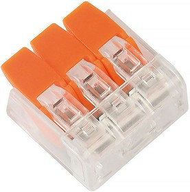 Компактная соединительная клемма 3-х проводная с рычажками (SBE-ccwcc-3) Компактная соединительная клемма 3-х проводная с рычажками (SBE-ccwcc-3)