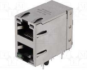 0845-2R1T-E4, Гнездо; RJ45; PIN: 8; экранированный,двойное,с LED; Конф: 8p8c