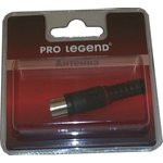 PL2004, Антенный штекер пластиковый, вилка, прямой, черный, Pro Legend (PL2004)