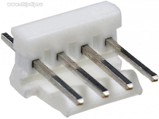 640456-4, Pin Header, вертикальный, Wire-to-Board, 2.54 мм, 1 ряд(-ов), 4 контакт(-ов), Through Hole Straight