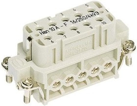 09200162612, Heavy Duty Power Connectors HAN A 16P M SCREW SCREW TERMINATION 09200162612, Heavy Duty Power Connectors HAN A 16P M SCREW SCREW TERMINATION