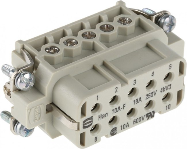 09200162612, Heavy Duty Power Connectors HAN A 16P M SCREW SCREW TERMINATION 09200162612, Heavy Duty Power Connectors HAN A 16P M SCREW SCREW TERMINATION