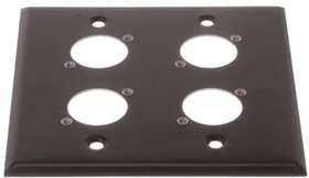WP2B4P, XLR Connectors WALL PLT,2 GNG,4 HOL E/EH