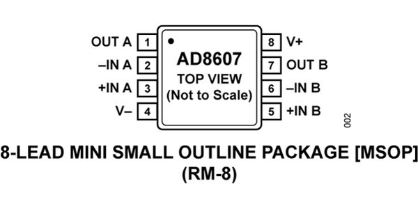 AD8607ARZ, Precision Amplifiers DUAL, PRECISION CMOS RAIL-RAIL OP AMP