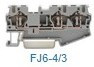 FJ6-4/3/G, 1in2out/800V/40A/4мм2 Проходная клемма серии FJ6