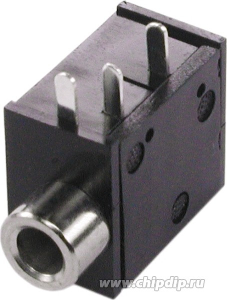 ST-215N-04-NB, (Стерео гн. 3.5 мм), Стерео аудио гнездо (СТ) 3.5мм на плату