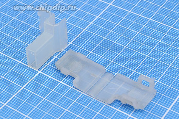 Кожух для клемм, гнездо 6.4мм, угловой, прозрачный; №763 клемма кожух гн 6,4\\1H \угл\пр\18x14