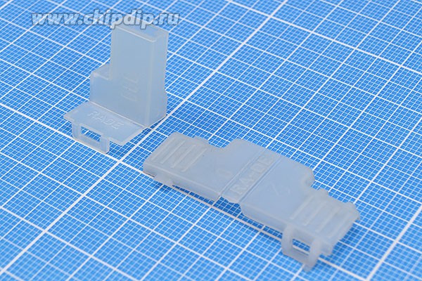 Кожух для клемм, гнездо 6.4мм, угловой, прозрачный; №763 клемма кожух гн 6,4\\1H \угл\пр\18x14