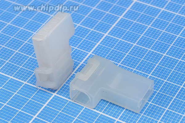 Кожух для клемм, гнездо 6.4мм, угловой, прозрачный; №763 клемма кожух гн 6,4\\1H \угл\пр\18x14