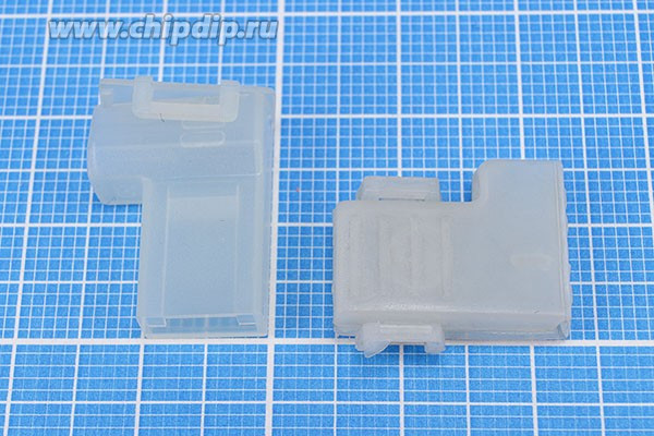 Кожух для клемм, гнездо 6.4мм, угловой, прозрачный; №763 клемма кожух гн 6,4\\1H \угл\пр\18x14