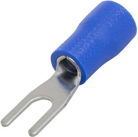 SV2-3.2, Наконечник кабельный вилочный изолированный , 27 А, 16-14 AWG, синий, латунь луженая