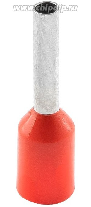 Наконечник НШвИ Е-1008 -1,0мм2 красный 100шт1900303 Наконечник НШвИ Е-1008 -1,0мм2 красный 100шт1900303