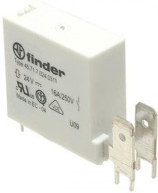 Finder, Миниатюрное реле; 1но конт. 16а ;= 48в чувст. пост. тока; для печат монт. + на, 457170480310