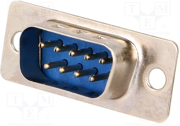 DB- 9M (DS1033-09M), Вилка 9 pin на кабель (пайка)