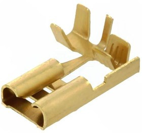 BM 02195, Наконечник: плоская, 6,3мм, 0,8мм, "мама", 0,5-1мм2, обжим, латунь