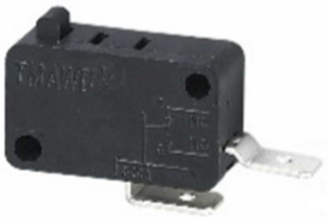 KW7-20, Микропереключатель , 16х10.5х28 мм, OFF-(ON), 2P, 250 В, 5 А, 30 мОм, -25...+85 °C