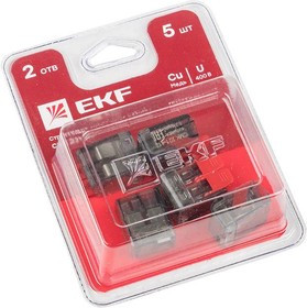 Клемма строительно-монтажная СМК 221-412 2-проводная 0.2-4кв.мм (блист.5шт) PROxima EKF plc-smk-221-412b