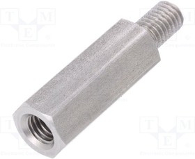 TFM-M8X35/DR2413, Дистанцирующая стойка с резьбой, 35мм, Внутр.резьба: M8