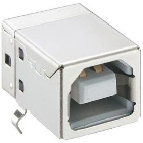 2411 06, Разъем USB, USB Типа B, USB 2.0, Гнездо, 4 вывод(-ов), Монтаж в Сквозное Отверстие, Прямой Угол