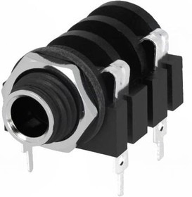 ACJM-MC, Гнездо; Jack 6,35мм; "мама"; mono; с двойным выключателем; пайка