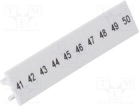 ZB 5,LGS:FORTL.ZAHLEN 41-50, Маркер клеммной колодки, Полоска маркера Zack, Модульными клеммными колодками Phoenix Contact