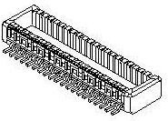 53885-0208, Mezzanine Connector, Header, 0.5 мм, 2 ряд(-ов), 20 контакт(-ов), Surface Mount Straight, Латунь