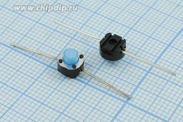 Тактовая кнопка, 6 x 5.0, алгоритм работы NO, контакты 2P