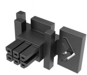 10159684-06GLF, Headers &amp; Wire Housings MinitekPwr 3.0Dual Row RECP 6POSBlack