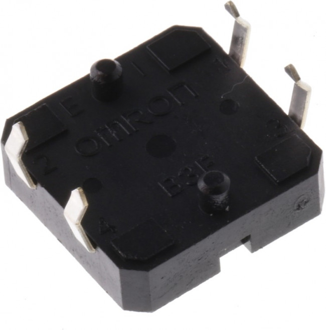 B3F-4005, Микропереключатель TACT, SPST-NO, Пол: 2, 0,05A/24ВDC, THT, нет B3F-4005, Микропереключатель TACT, SPST-NO, Пол: 2, 0,05A/24ВDC, THT, нет