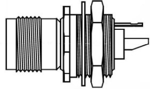 BJ47, RF Connectors / Coaxial Connectors TNC BLKD JK INSL Front MNT