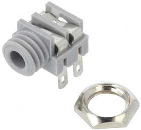 CL1382A, Гнездо; Jack 3,5мм; "мама"; mono; с выключателем; угловой 90°