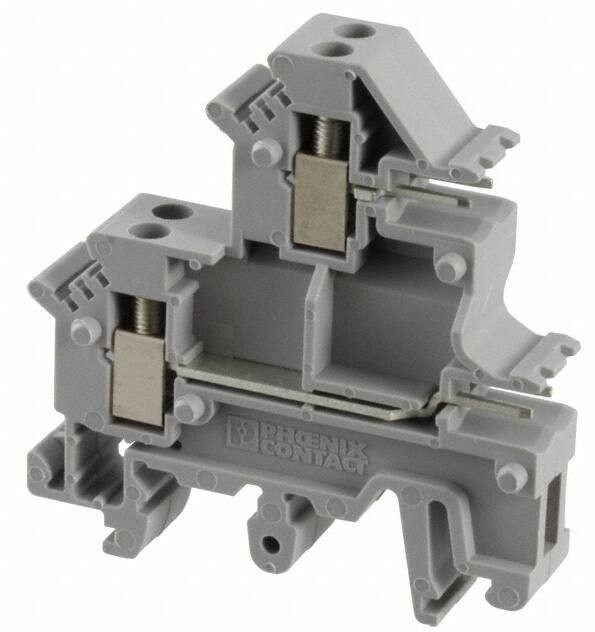 2770888, UKK 3-MSTB-5.08 Series Grey Fused DIN Rail Terminal, Double-Level, Screw Termination, Fused 2770888, UKK 3-MSTB-5.08 Series Grey Fused DIN Rail Terminal, Double-Level, Screw Termination, Fused