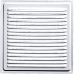 Решётка металлическая с сеткой 200x200ВРС, белая