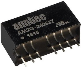 AM2G-2405SZ, Преобразователь DC/DC, 2Вт, Uвх 18-36В, 5ВDC, Iвых 400мА, SIP8