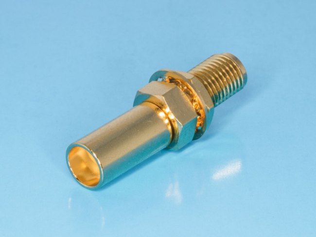 RP-SMA-C58PG, Разъем RP-SMA вилка на кабель RG-58, обжимной, позолоченный, Amphenol, R901-9863-04RFX