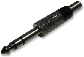 PSG01627, Телефонный аудио разъем, 3 контакт(-ов), Штекер, 6.35 мм