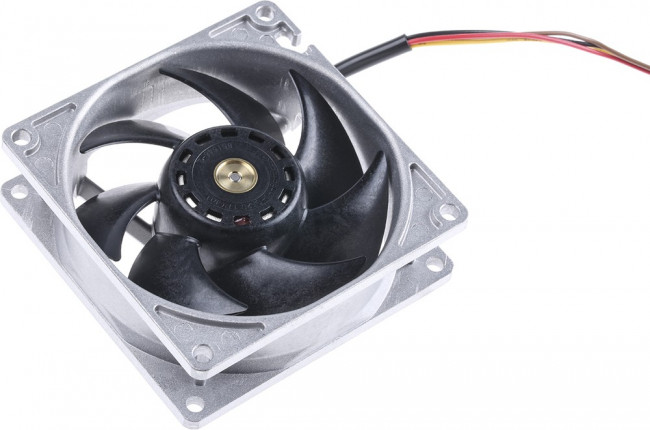 9LG0812P4G001, DC Fans Axial, 80x80x25mm, 12VDC, 0.3mmAq, Ribless, Long Life 180Khr, 4xWire, Tach/PWM