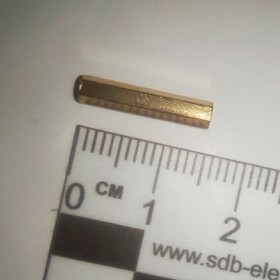 Стойка для печатных плат латунная М2 высота 15 мм (мама-мама)