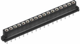 M80-8503442, Headers &amp; Wire Housings Datamate L-Tek DIL Female Vertical 3mm Throughboard Connector, gold clip + tin shell, 17+17 contacts