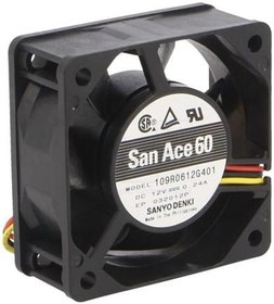 109R0612G401, DC Fans Axial Fan, 60x60x25mm, 12VDC, 27.5CFM, 2.88W, 39dBA, Ball, 3 Leads, Tach 109R0612G401, DC Fans Axial Fan, 60x60x25mm, 12VDC, 27.5CFM, 2.88W, 39dBA, Ball, 3 Leads, Tach