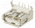 KEYS921, Гнездо, USB A, на PCB, THT, PIN: 4, угловой 90°, USB 2.0, 1А, 30В