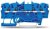4-wire feed-through terminal, spring-clamp connection, 0.25-2.5 mm², 1 pole, 18 A, 8 kV, blue, 2001-1404 4-wire feed-through terminal, spring-clamp connection, 0.25-2.5 mm², 1 pole, 18 A, 8 kV, blue, 2001-1404