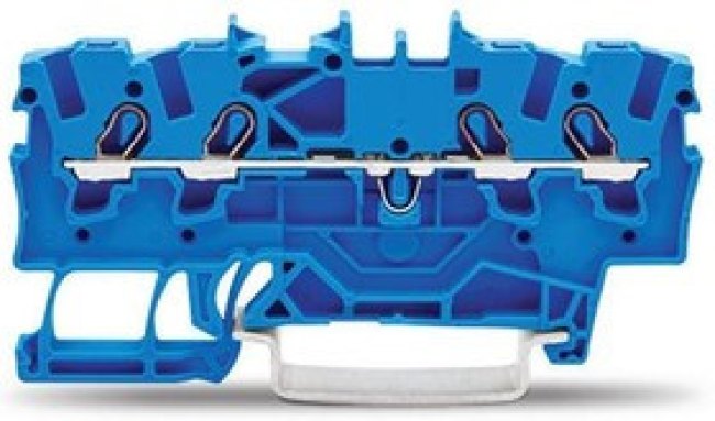 4-wire feed-through terminal, spring-clamp connection, 0.25-2.5 mm², 1 pole, 18 A, 8 kV, blue, 2001-1404 4-wire feed-through terminal, spring-clamp connection, 0.25-2.5 mm², 1 pole, 18 A, 8 kV, blue, 2001-1404