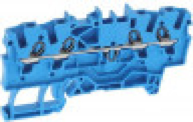 4-wire feed-through terminal, spring-clamp connection, 0.25-2.5 mm², 1 pole, 18 A, 8 kV, blue, 2001-1404 4-wire feed-through terminal, spring-clamp connection, 0.25-2.5 mm², 1 pole, 18 A, 8 kV, blue, 2001-1404