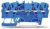 4-wire feed-through terminal, spring-clamp connection, 0.25-2.5 mm², 1 pole, 18 A, 8 kV, blue, 2001-1404 4-wire feed-through terminal, spring-clamp connection, 0.25-2.5 mm², 1 pole, 18 A, 8 kV, blue, 2001-1404
