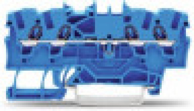 4-wire feed-through terminal, spring-clamp connection, 0.25-2.5 mm², 1 pole, 18 A, 8 kV, blue, 2001-1404 4-wire feed-through terminal, spring-clamp connection, 0.25-2.5 mm², 1 pole, 18 A, 8 kV, blue, 2001-1404